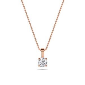 Pendentif en diamant rond raffiné de 0,30 ct, diamant cultivé en laboratoire, en platine, pour mariage, fiançailles, soirée - Product Image 1