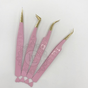 Pinzas de punto dorado con recubrimiento de polvo Rosa Lite, estilo de mango de corazón sostenible, corazón de acero inoxidable de primera calidad - Product Image 5