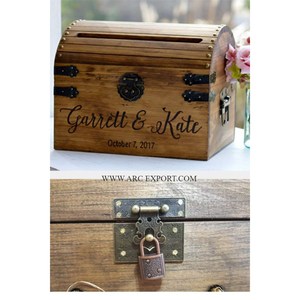 Boîte à cartes en métal argenté avec cristal pour la décoration de table Organisateur de rangement intérieur pour la maison Cartes de mariage les plus vendues - Product Image 2