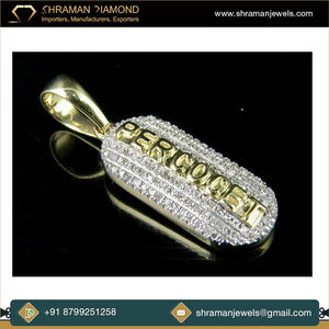 Amplia gama de joyería de moda de lujo de alta calidad 1 TCW 925 Plata VS Unisex píldora de medicina personalizada tableta colgante de diamante Natural - Product Image 4