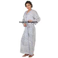 Robe Kimono Florale pour Femme, Peignoir Imprimé à la Main, 100% Coton Doux Tissé, Style Décontracté, Lot en Gros
