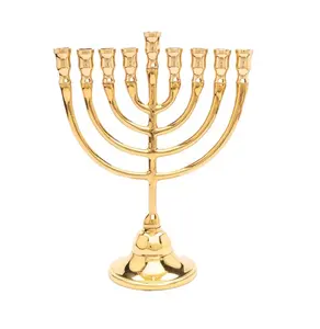 Klassiek Ontwerp Jeruzalem Hanukkah Menora Joodse Menora Kandelaar Met 7 Takken Hanukkah Menora Van Indiase Leverancier