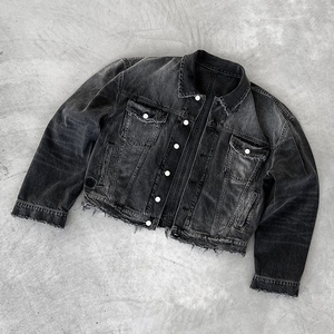 Taux raisonnable femmes Logo personnalisé couleur léger Denim veste automne tissé respirant lavé solide motif veste - Product Image 4