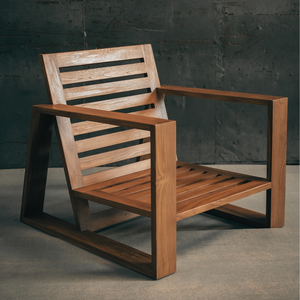 Modern Scandinavisch Design Pyrgos Eenzitter Teak Massief Hout Lounge Stoel Met Kussen Voor Buitenhotels Villa Woonkamer - Product Image 4