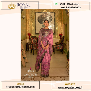 Lancement du nouveau design Mangalkari Smoothy Printed Patola Silk avec Designer Border Saree au prix de gros - Product Image 6