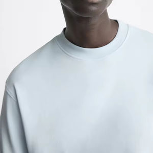 เสื้อยืดผ้าฝ้าย100% โอเวอร์ไซส์ | เสื้อยืดแฟชั่นเปลือยไหล่คอกลมโชว์โลโก้ตามสั่งสำหรับผู้ชาย - Product Image 3