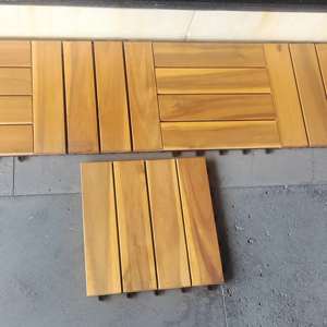 Carreaux de terrasse en bois d'acacia 12mm d'épaisseur 300*300mm carré européen étanche clic pour intérieur extérieur maison jardin décor pour - Product Image 5