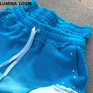 Pantalones personalizados, pantalones de chándal de pierna ancha, pantalones de chándal de algodón de felpa francesa, pantalones de chándal rectos de doble cintura, pantalones de chándal Acampanados para hombres - Product Image 3