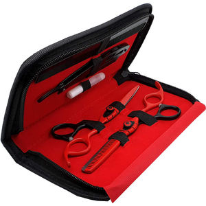 Ensemble de ciseaux de coupe de cheveux élégants-Ciseaux de coupe de cheveux pour barbier/coiffeur/salon de coiffure-Texture/rasoir droit de coiffure amincissant - Product Image 2