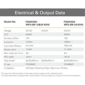 Vente en gros personnalisable 160LEDs/m Bande 5000K 2835 lumière LED Fruits Légumes 15.36W/19.2W Service personnalisé Chine Lampe en cuivre IP65 - Product Image 3