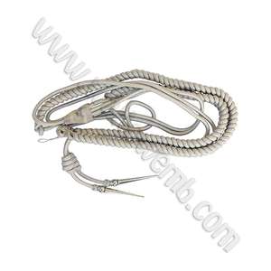 Precio al por mayor Silver Mylar Twisted Shoulder Cordones Oficial Uniforme Táctico Aiguillette Uniforme Accesorios - Product Image 4