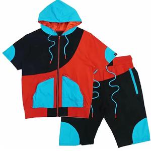 Nylon Windbreaker Custom Two Piece <b>Shorts</b> Sets for 2025 Waterproof <b>Zip</b> up Track suit - Product Image 1