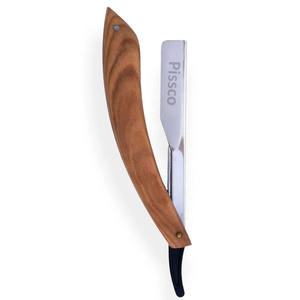 Navaja de Afeitar Pissco con Diseño Atractivo para Hombres, Productos de Afeitado en Húmedo, Hoja Única de Acero Inoxidable Súper Resistente con Mango de Madera - Product Image 3