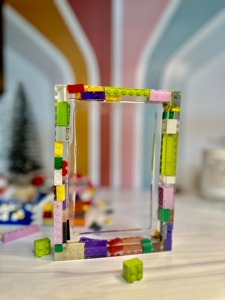 <b>Clear</b> Resin Photo <b>Frame</b> with Colorful Building Bricks, Handmade Kids Room <b>Picture</b> <b>Frame</b> for Home Decor and Gifts REHMAN CRAFT - Product Image 6