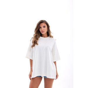 Camiseta Extra Grande 7169 - Blanca, Tejido Jersey Transpirable - Product Image 5