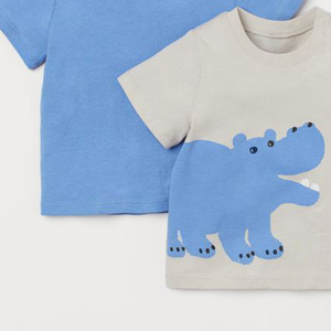 Camiseta informal de algodón desteñido para niños para niñas Camiseta de verano de manga corta para niñas - Product Image 2