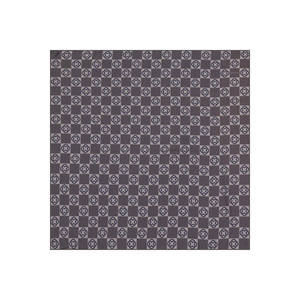 ผ้าพันคอไหมสีเทา ลายจุดดีไซเนอร์พร้อมโลโก้ - Product Image 1