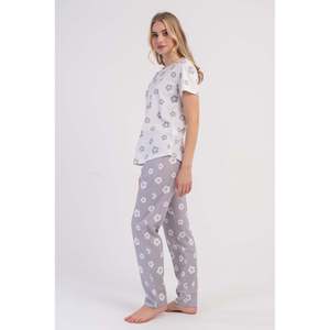 KADIN P.SUPREM O YAKA KISA KOL ETEGI OVAL CEPLI PIJAMA TAKIM - เครม - เครม - Product Image 3