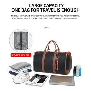 Hot Selling Foldable Suit Travel <strong>Bag</strong> Multifunctional <strong>Storage</strong> <strong>Bag</strong> Large Capacity PU Hand Luggage <strong>Bag</strong> - Product Image 4
