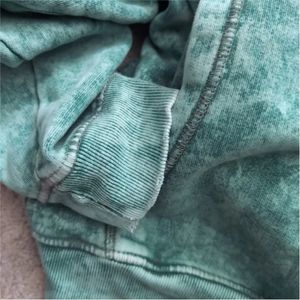 Sudadera con capucha con serigrafía personalizada algodón peso pesado 400gsm lavado ácido sol desteñido diamantes de imitación recortada Boxy Fit Zip up Hoodie - Product Image 3