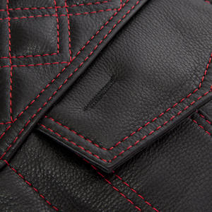 Gilet de cow-boy en cuir véritable pour homme avec logo personnalisé, réversible, imperméable, respirant et style vintage - Product Image 4