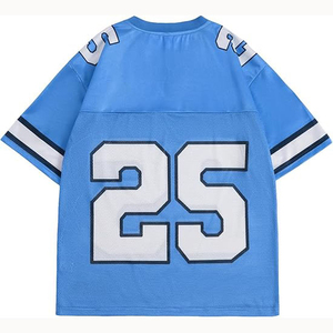 Maillot de Football américain pour hommes de haute qualité nouvelle mode haut en maille tissu Durable à manches courtes vente chaude haut tendance taux pas cher - Product Image 6