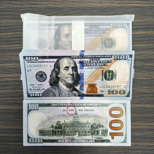 Billets factices <span class=keywords><strong>de</strong></span> 20, 50 et 100 dollars <span class=keywords><strong>de</strong></span> qualité supérieure, argent factice réaliste en dollars américains, argent <span class=keywords><strong>de</strong></span> film personnalisé avec sangles, 100 pièces/paquet - Product Image 3