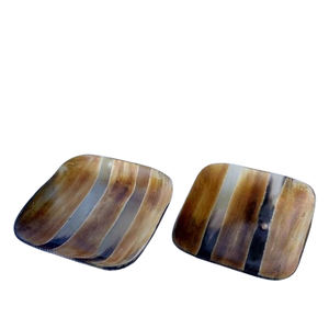 Nueva llegada cuerno Natural plateado forma ovalada bandeja de servicio cuerno hecho a mano decorativo bandeja de lujo bandeja de cuerno - Product Image 6