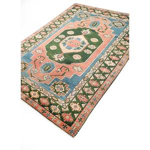 Tapis en laine faits main Nuray, motifs médaillon rectangulaires multi-nœuds pour la maison, le couloir, l'entrée, le salon 9x12 - Product Image 2