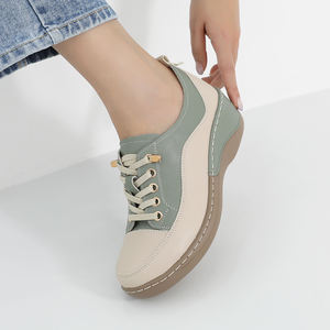 [JSHOE] Designer Handmade Minimal chic Rieck Lightweight Platform <b>Sneakers</b> in Action <b>Leather</b> Cowhide Casual Shoes Women - Product Image 3