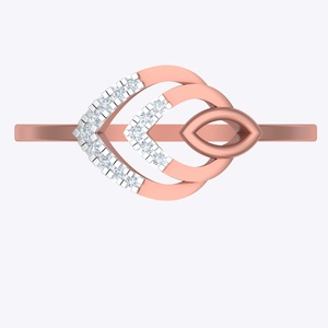 Anillo de compromiso de diamantes chapado en oro rosa de 18 quilates de alta calidad, superventas, diseño elegante, certificado IGI - Product Image 3