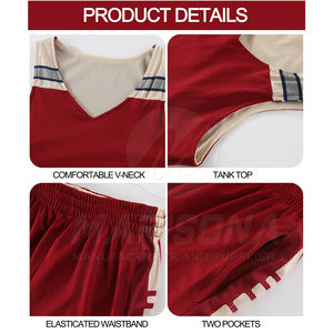 ชุดบาสเก็ตบอลแบบกลับด้านได้ ราคาถูก ผลิตในปากีสถาน บริการ OEM ชุดบาสเก็ตบอลแบบกลับด้านได้ สไตล์ใหม่ - Product Image 5