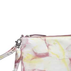 Tie Dye amarillo y rojo sobre base blanca cuero genuino de grano completo suave con asa de hombro ajustable Estilo Vintage proveedor superior - Product Image 3