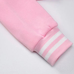 Vente chaude nouvelle veste d'université de course pour les femmes Streetwear Pu recadrée couleur bloquant la veste en jean en cuir femmes - Product Image 4