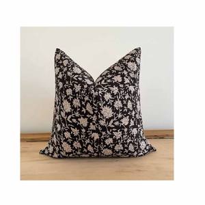 Fundas de cojines con estampado azul cielo y amarillo para decoración del hogar, fundas de almohada lavables cómodas de forma cuadrada de algodón 100% de alta calidad - Product Image 2