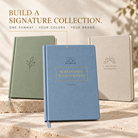 LABON Maßgefertigtes A5 Bildschirmfreies Sonntags-Ritual-Journal mit Leinen-Hardcover, Goldfolien-Logo und Geführten Wellness-Seiten