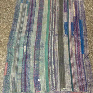 Hecho a mano Reversible Kantha sostenible cosido a mano Kantha tradicional Vintage 100% algodón hecho a mano Boho Chic Kantha - Product Image 1