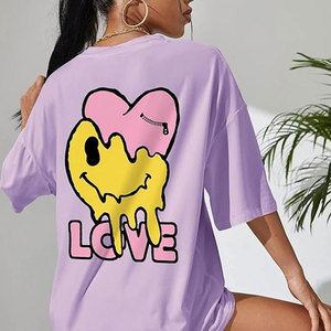 เสื้อยืดผ้าฝ้ายคอกลมแขนสั้นใส่สบายระบายอากาศได้ดีสวมใส่สบายฤดูร้อน - Product Image 5