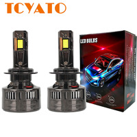TCYATO Trois tubes en cuivre K6 Phares LED de voiture 150W ultra haute puissance LED H4 Ampoule LED H11 Ampoule LED Ampoules LED pour voitures