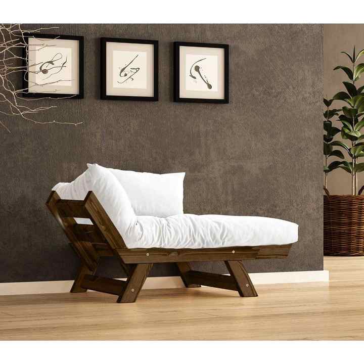 Adalar Solid Walnut-Off-White Color Armchair CPT8131-140