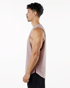 <b>DIGGER</b> INTERNATIONAL High Street Solid Color Splicing Mens Vest Fashion Plain Spandex/Polyester Loose Sleeveless Tank Top - Product Image 5