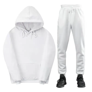 Mejor Precio MOQ Bajo Alta Calidad Personalizado Unisex Streetwear Algodón Fleece Sudadera con capucha Pantalones de chándal Conjunto de chándales térmicos de los hombres - Product Image 5