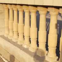 Garde-corps en pierre de marbre sculpté à la main, garde-corps en balustre en marbre d'intérieur, garde-corps en marbre vintage