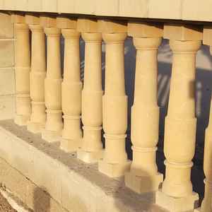 Garde-corps en pierre de marbre sculpté à la main, garde-corps en balustre en marbre d'intérieur, garde-corps en marbre vintage - Product Image 5