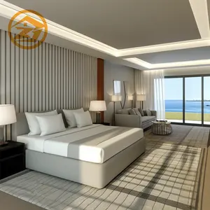 פתרון חד פעמי מודרני יוקרה עיצוב חמישה כוכבים סט ריהוט חדר שינה במלון בהתאמה אישית למכירה