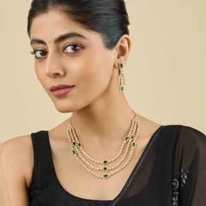 Zircon Necklace 173416 Elegant <b>Wedding</b> <b>Accessory</b> with Dazzling Zircon Stones - Product Image 1