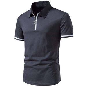 Premium Performance hommes pour polos coton grande taille séchage rapide respirant été fermeture éclair avant léger hommes polos - Product Image 5