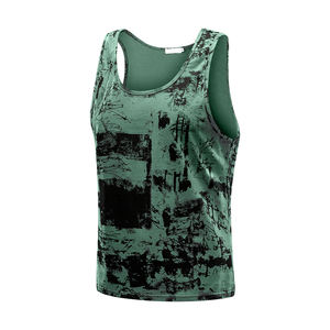 เสื้อกล้ามลำลองแขนกุดของผู้ชายผ้าฝ้าย100% ระบายอากาศได้ดีเสื้อถักนิตติ้งสำหรับ2025 - Product Image 1