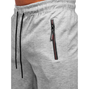 Mens <b>Shorts</b> <b>with</b> Pockets <b>Zip</b> Breathable Blank High Quality Material Elastic Waist Suitable For Gym Running Beach And Daily Wear - Product Image 5