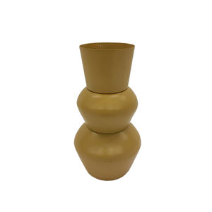 Florero de metal de hierro con forma ovalada, acabado negro y el restaurante para el hogar, decoración de mesa, jarrón de metal hecho a mano a granel - Product Image 6